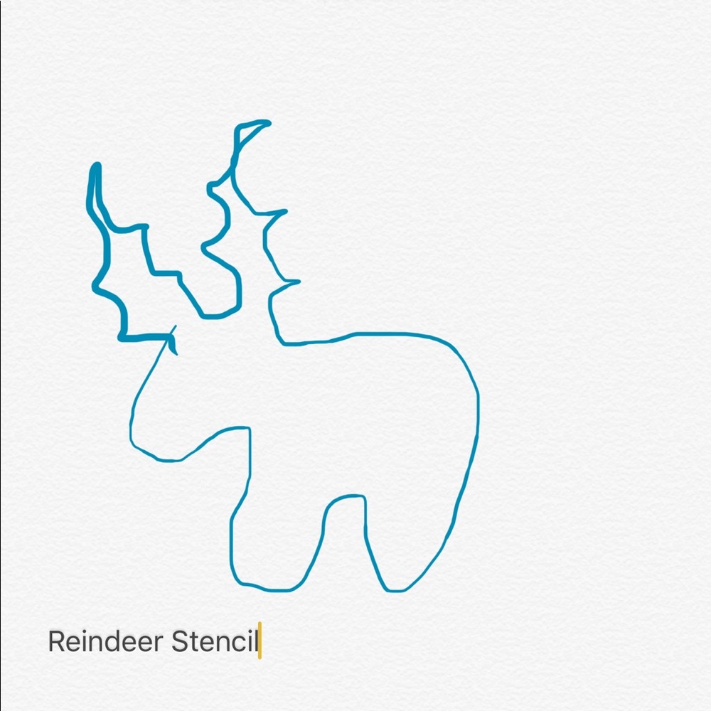 MY Reindeer Stencil - Holly Leaf Antlers